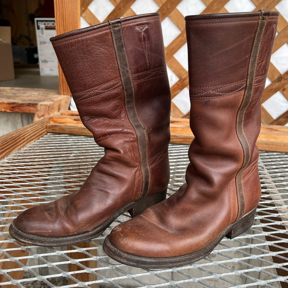 Women’s Handmade Genuine Leather Boots, size 7.